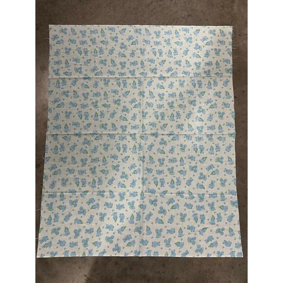 Little Blue Animals, Fabric Panel, White Base, Sewing Supply, ~ 250213-WH 307 - Picture 2 of 4